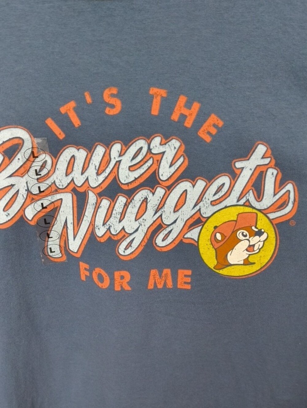 NWT Buc-ee's 'It's The Beaver Nuggets For Me' Long Sleeve Tee Size L - Picture 4 of 6